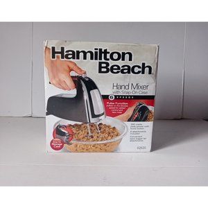 Hamilton Beach 6 Speed 290 Watt Hand Mixer with Snap on Case 62620 Black
